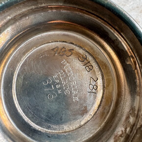 Vintage Victorian Silver Plate E.P.B.M. Sugar and Creamer Set - Picture 9 of 10